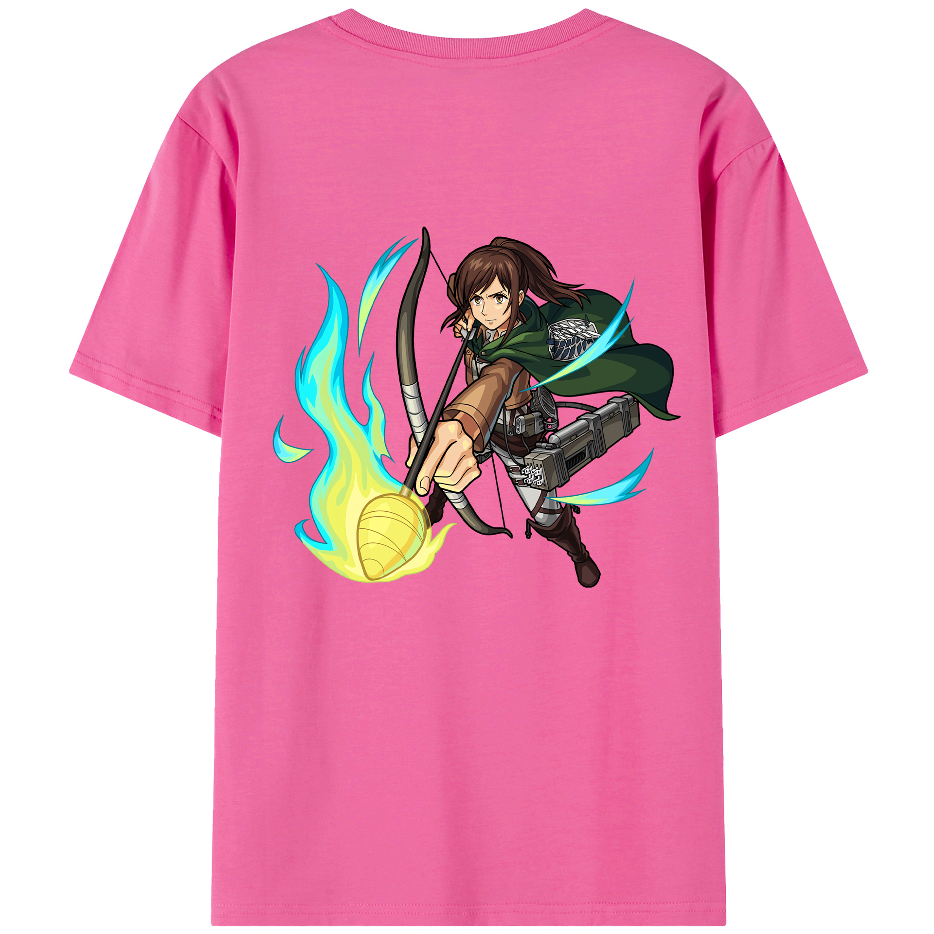 （画像用） 進撃の巨人 サシャ·ブラウス Attack on Titan Sasha Blaus レディース半袖Tシャツ(バックプリント)
